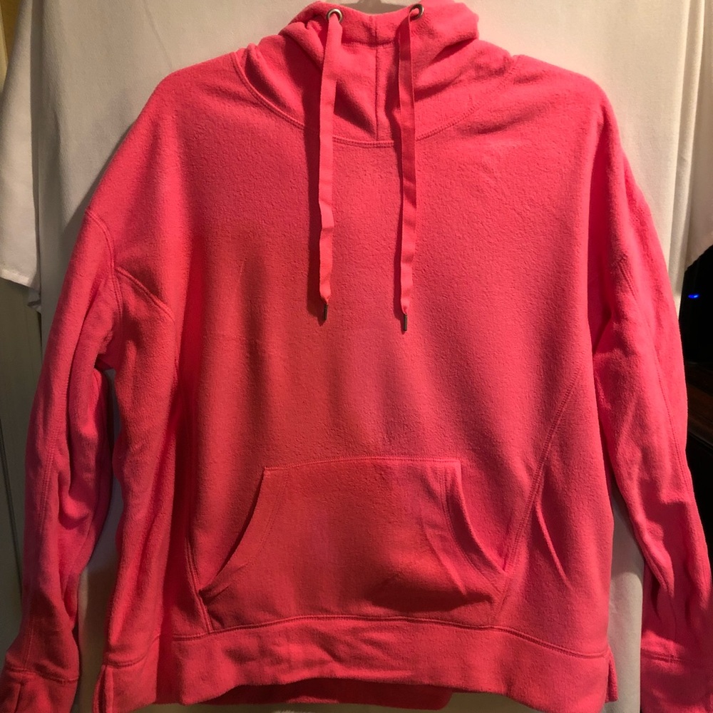 Pink fleece hoodie